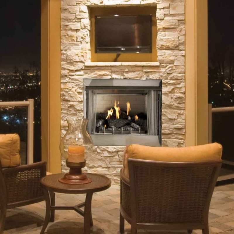 Carol Rose 42 - Inch Vent Free Premium Outdoor Stainless Steel Firebox - Gas Fireplace by Empire Comfort Systems | Buy at Agent BBQ