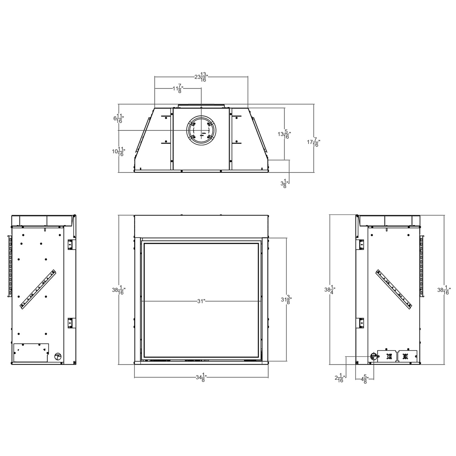 Empire 32 Inch Tahoe Clean - Face Direct Vent Contemporary Premium Gas Fireplace - DVCC32BP - by Empire Comfort Systems | Buy at Agent BBQ