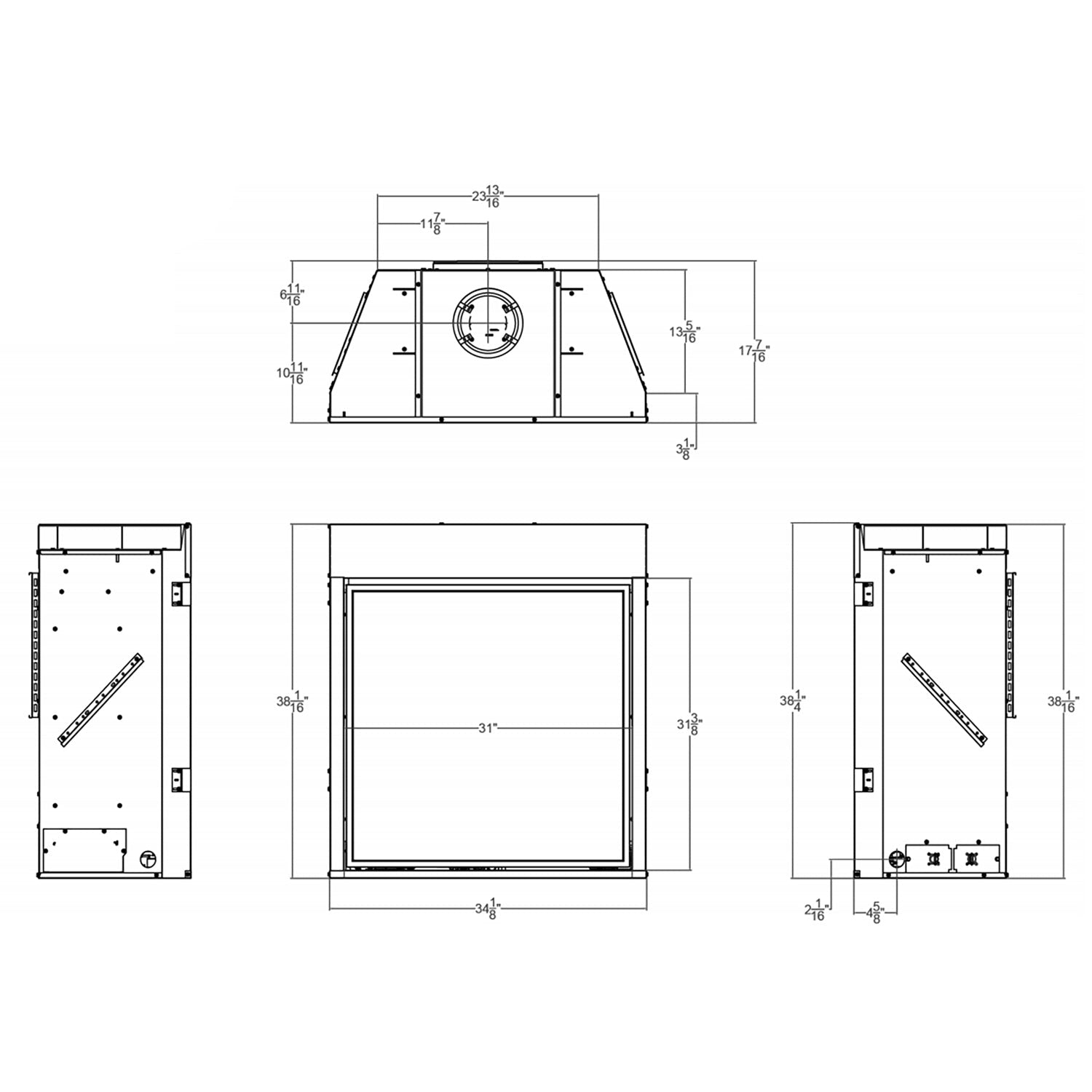Empire 32 Inch Tahoe Clean - Face Direct Vent Premium Gas Fireplace - DVCP32BP - by Empire Comfort Systems | Buy at Agent BBQ