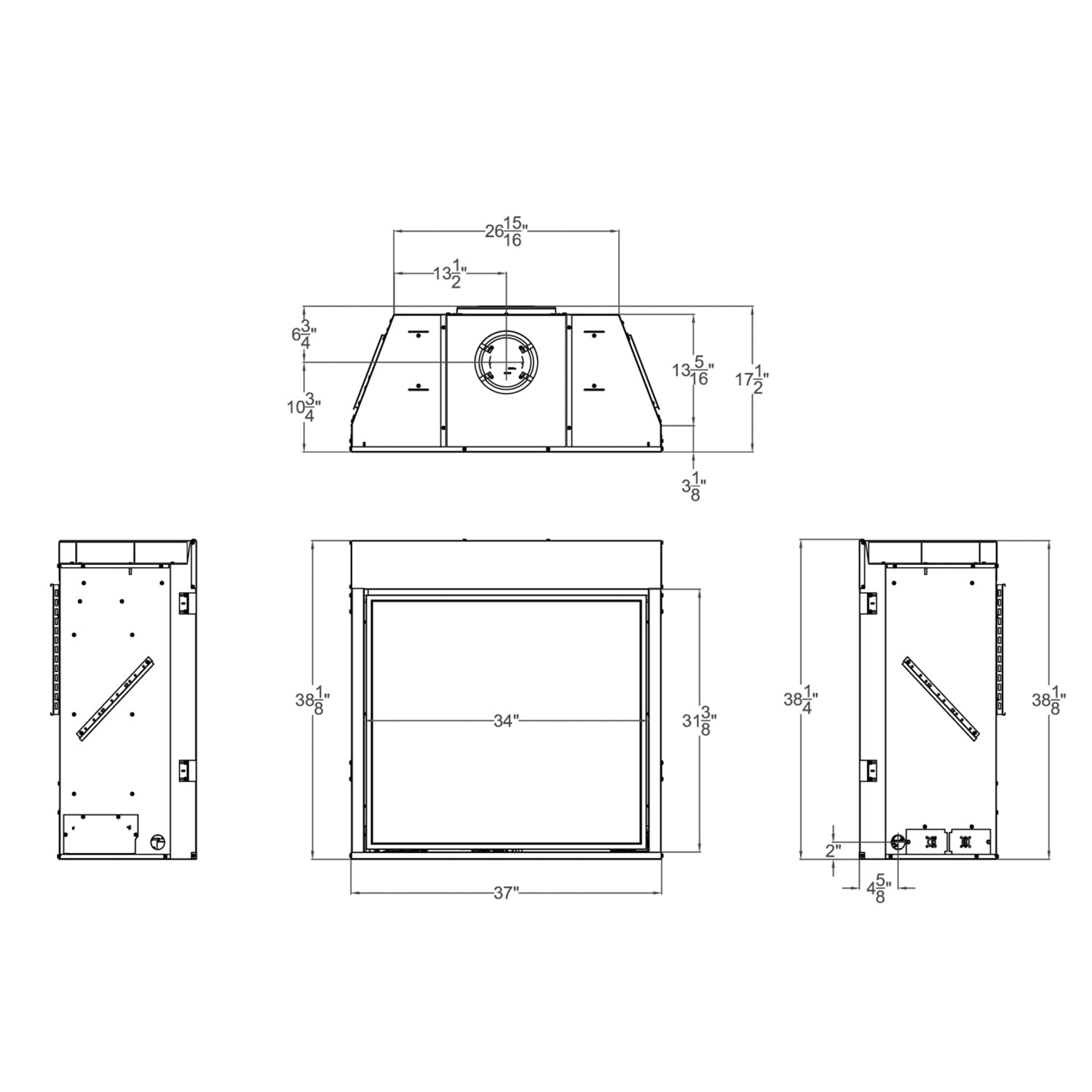 Empire 36 Inch Tahoe Clean - Face Direct Vent Contemporary Premium Gas Fireplace - DVCC36BP - by Empire Comfort Systems | Buy at Agent BBQ