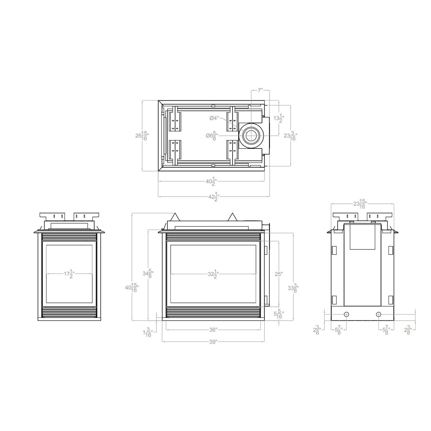 Empire 36 Inch Tahoe Direct Vent Premium Peninsula See - Through Gas Fireplace - DVP36P - by Empire Comfort Systems | Buy at Agent BBQ