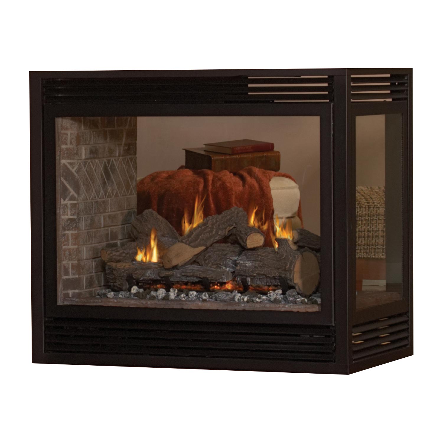 Empire 36 Inch Tahoe Direct Vent Premium Peninsula See - Through Gas Fireplace - DVP36P - by Empire Comfort Systems | Buy at Agent BBQ
