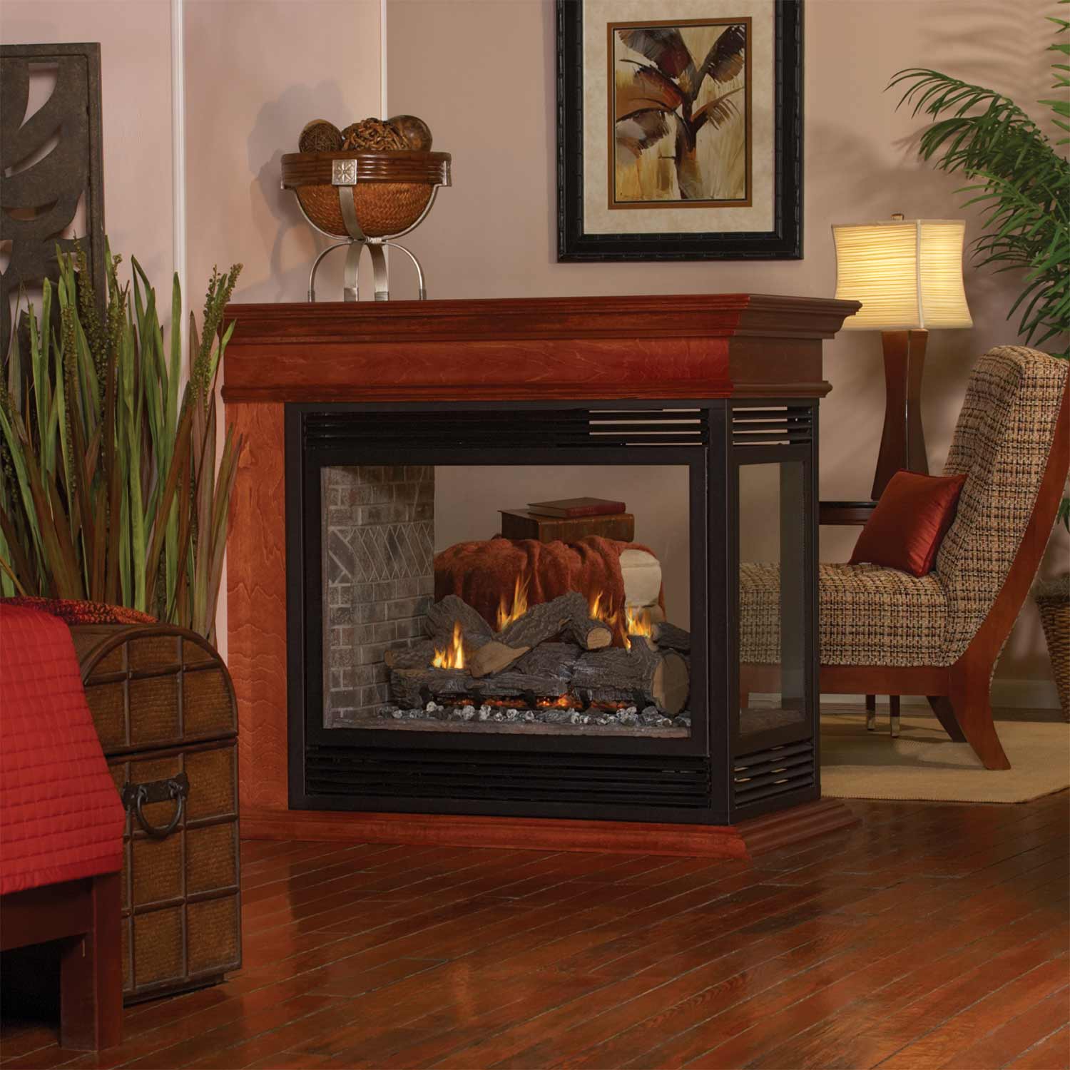 Empire 36 Inch Tahoe Direct Vent Premium Peninsula See - Through Gas Fireplace - DVP36P - by Empire Comfort Systems | Buy at Agent BBQ