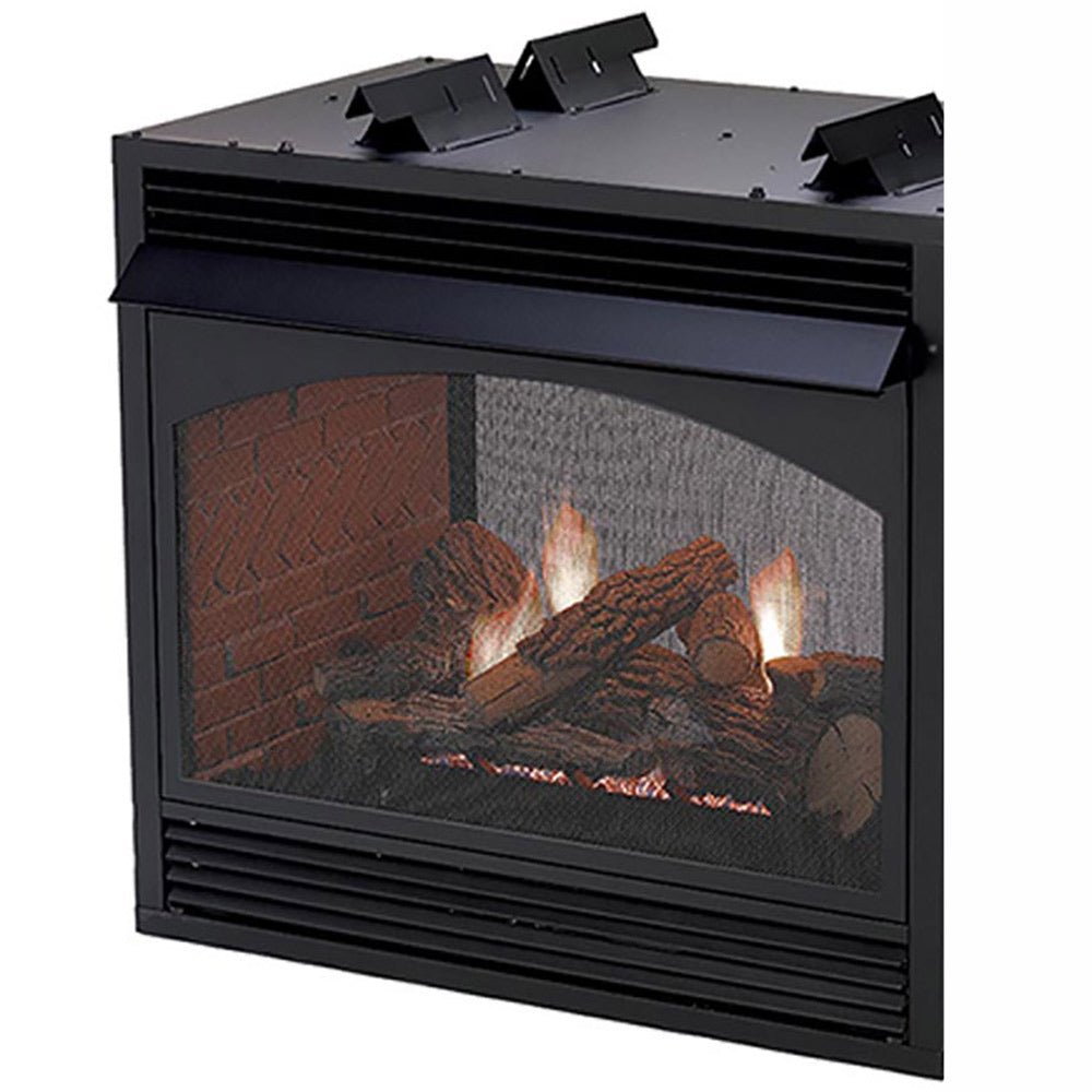 Empire 36 Inch Vail Ventless Premium See - Through Gas Fireplace with Millivolt Valve and Banded Brick Liner - VFP36SP32 - by Empire Comfort Systems | Buy at Agent BBQ