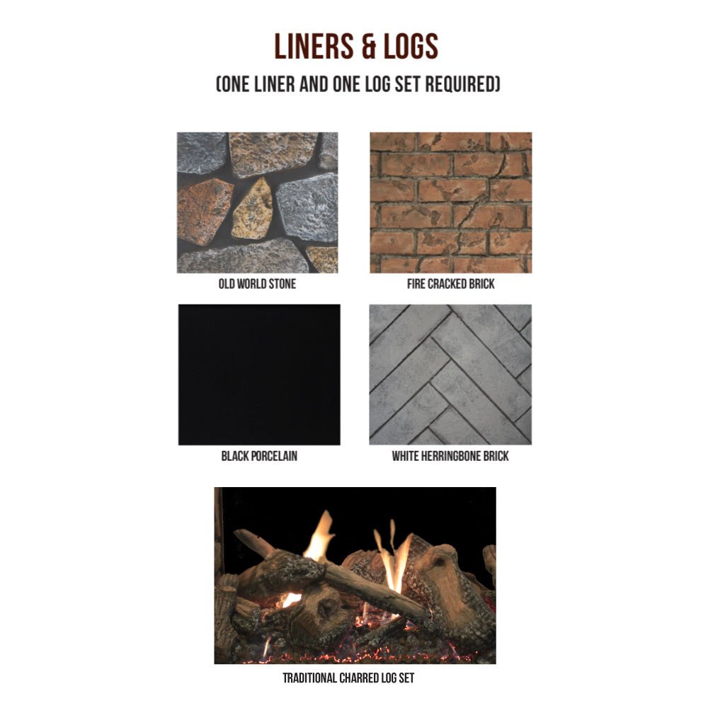 Empire 40 Inch Rushmore Clean - Face Direct Vent Double Sided See - Through Indoor/Outdoor Fireplace with Log Set - DVCT40CSP - OUT - by Empire Comfort Systems | Buy at Agent BBQ