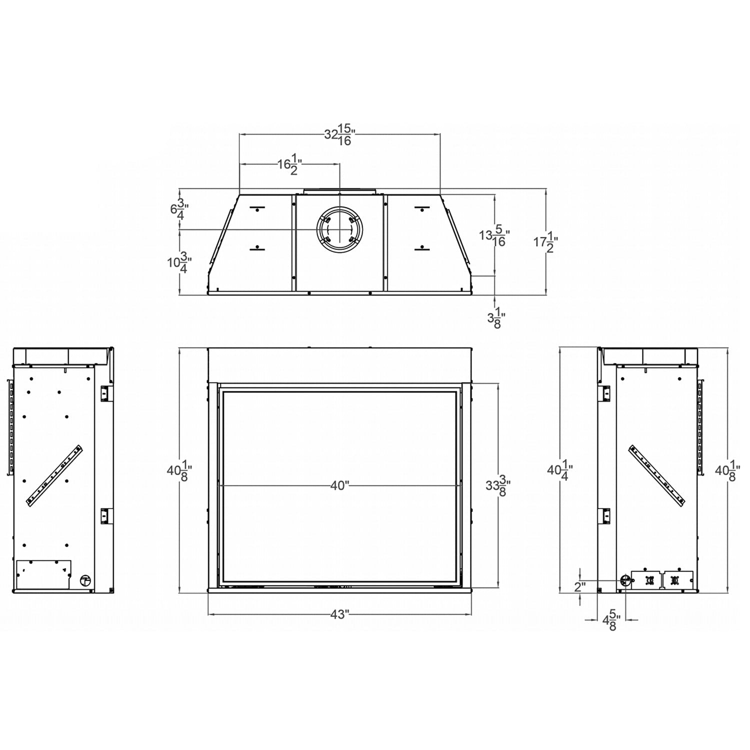 Empire 42 Inch Tahoe Clean - Face Direct Vent Contemporary Premium Gas Fireplace - DVCC42BP - by Empire Comfort Systems | Buy at Agent BBQ