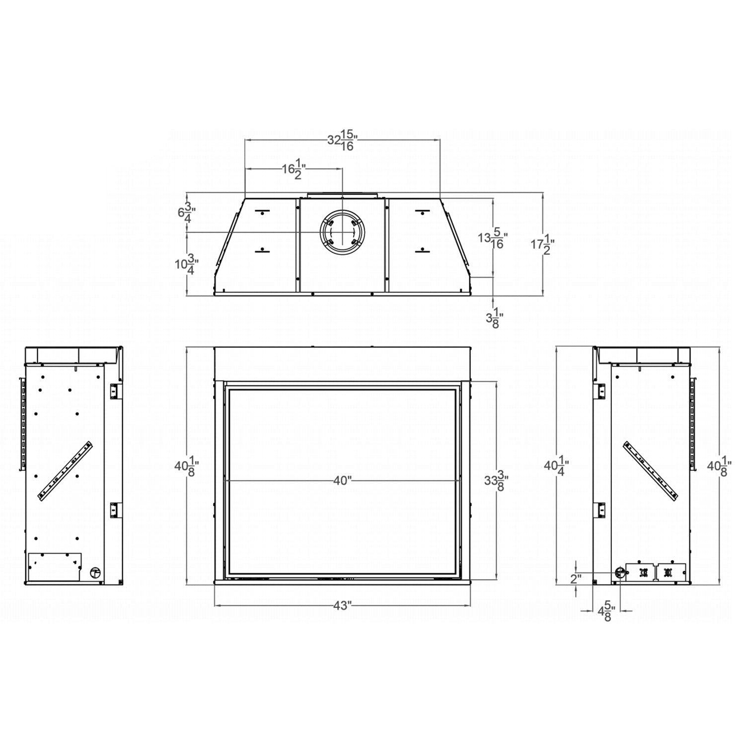 Empire 42 Inch Tahoe Clean - Face Direct Vent Premium Gas Fireplace - DVCP42BP - by Empire Comfort Systems | Buy at Agent BBQ