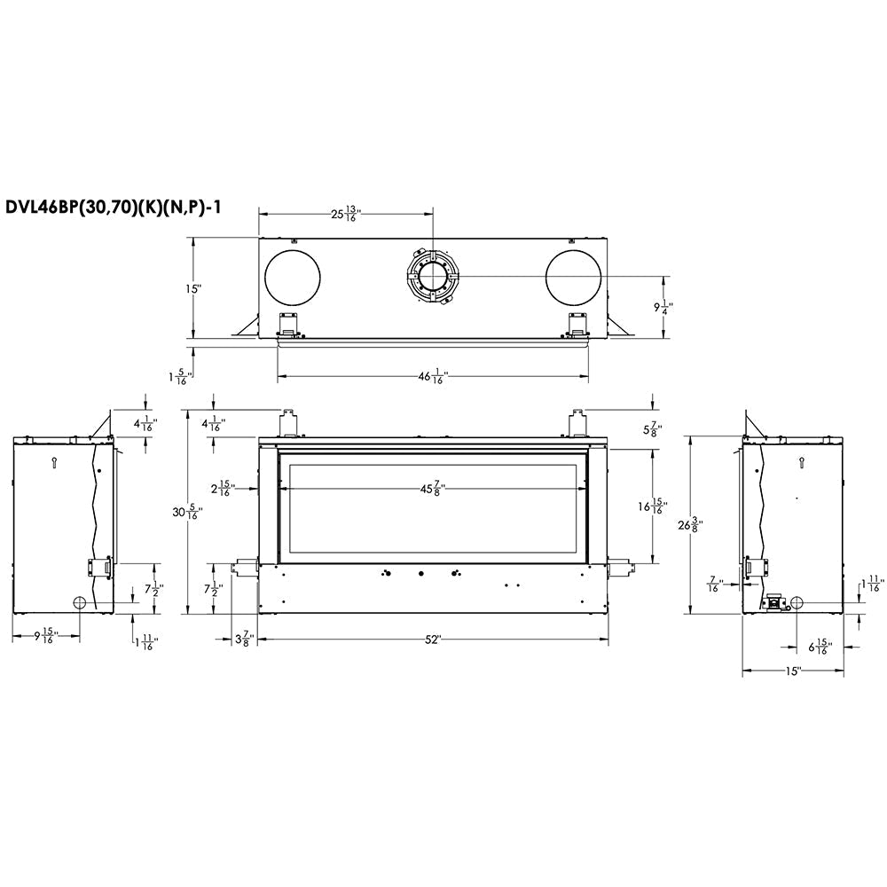 Empire 46 Inch Loft Direct Vent Contemporary Fireplace with Clear Crushed Glass - DVL46BP - by Empire Comfort Systems | Buy at Agent BBQ