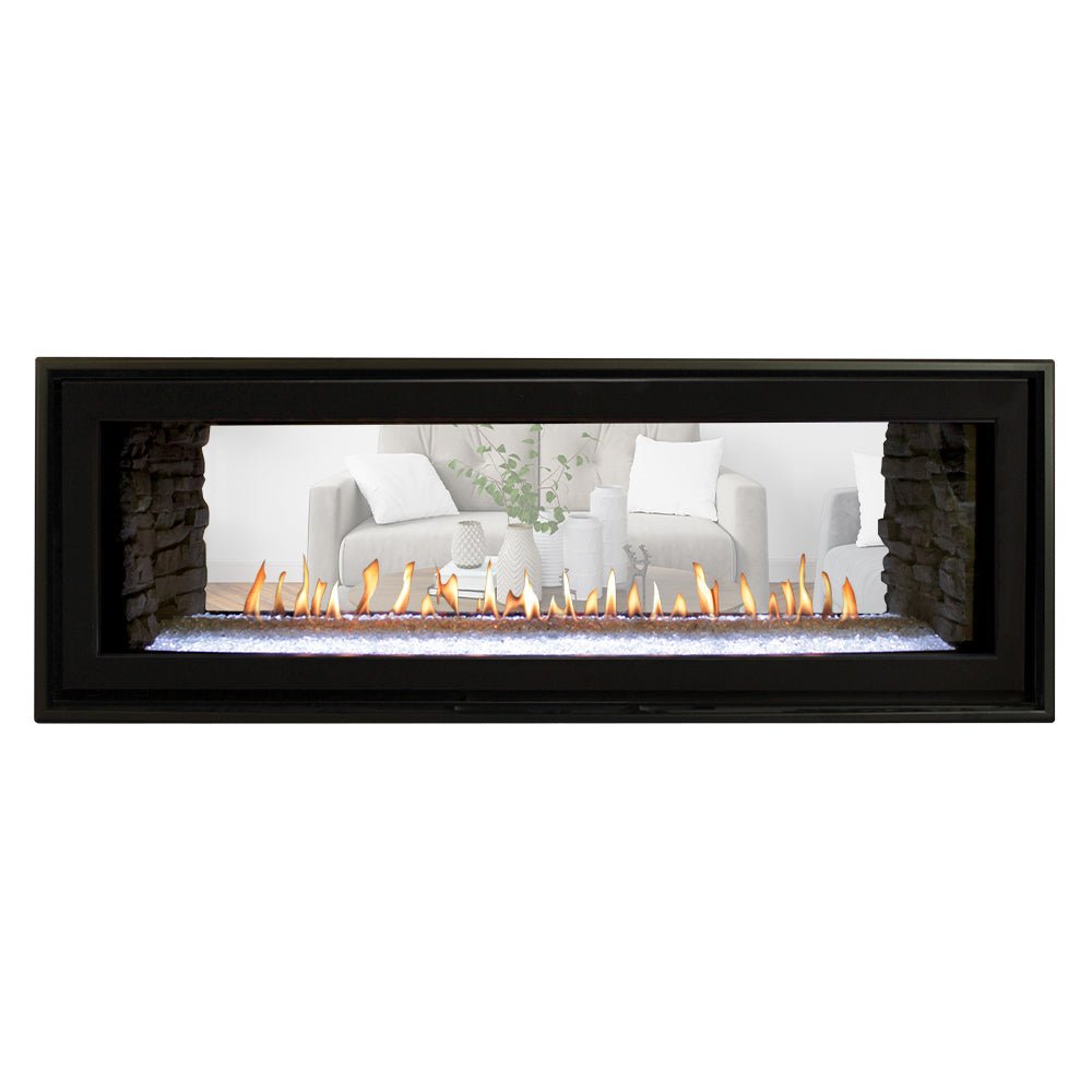 Empire 48 Inch Boulevard Direct Vent See - Through Linear Gas Fireplace - DVLL48SP - by Empire Comfort Systems | Buy at Agent BBQ