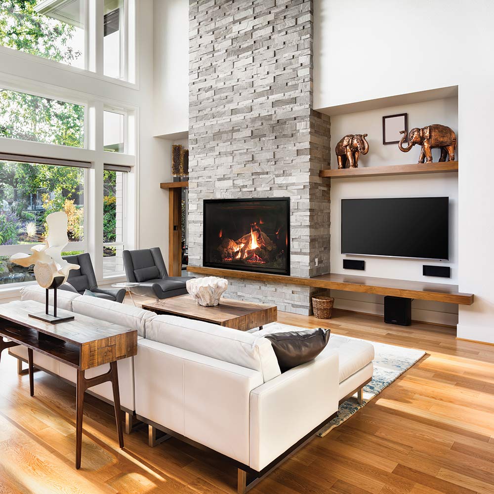 Empire 50 Inch Rushmore Clean - Face Direct Vent Fireplace with Log Set - DVCT50CBP - by Empire Comfort Systems | Buy at Agent BBQ