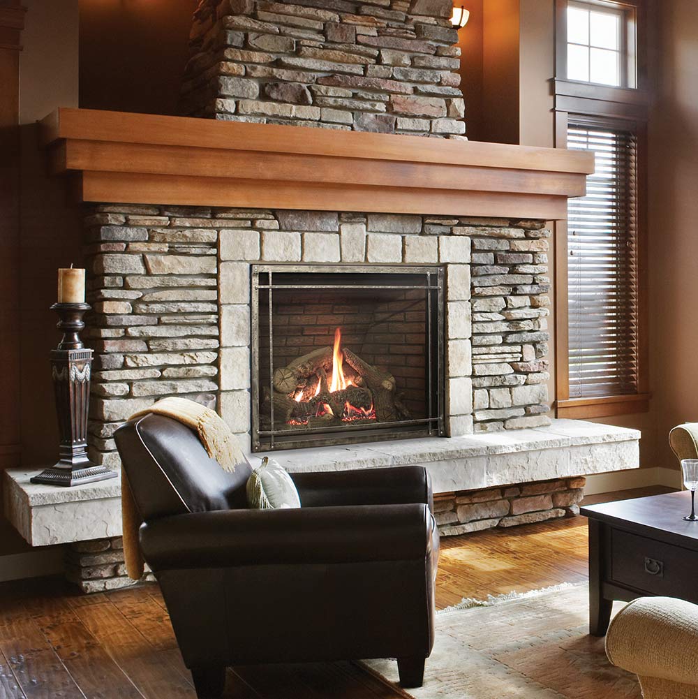 Empire 50 Inch Rushmore Clean - Face Direct Vent Fireplace with Log Set - DVCT50CBP - by Empire Comfort Systems | Buy at Agent BBQ