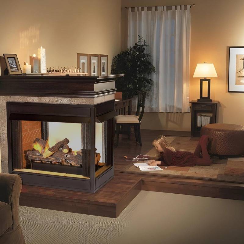 Empire Breckenridge Premium 36" Peninsula See - Through Vent Free Gas Fireplace | Flush Front - by Empire Comfort Systems | Buy at Agent BBQ