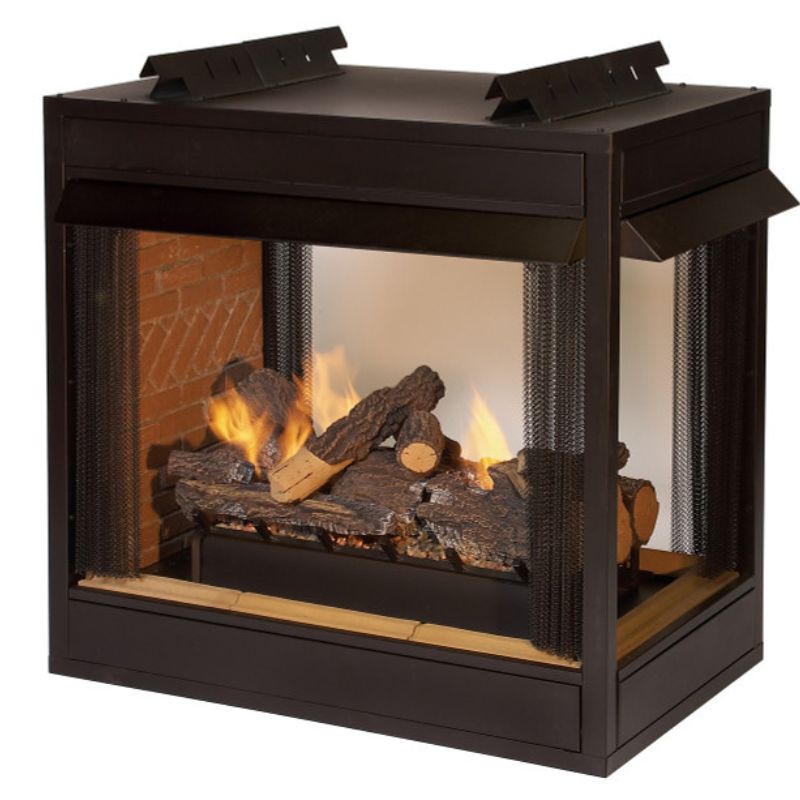 Empire Breckenridge Premium 36" Peninsula See - Through Vent Free Gas Fireplace | Flush Front - by Empire Comfort Systems | Buy at Agent BBQ