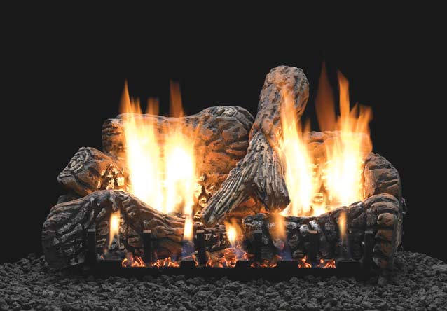 Empire Ceramic Fiber Charred Oak Complete Fireplace Gas Log Set - by Empire Comfort Systems | Buy at Agent BBQ