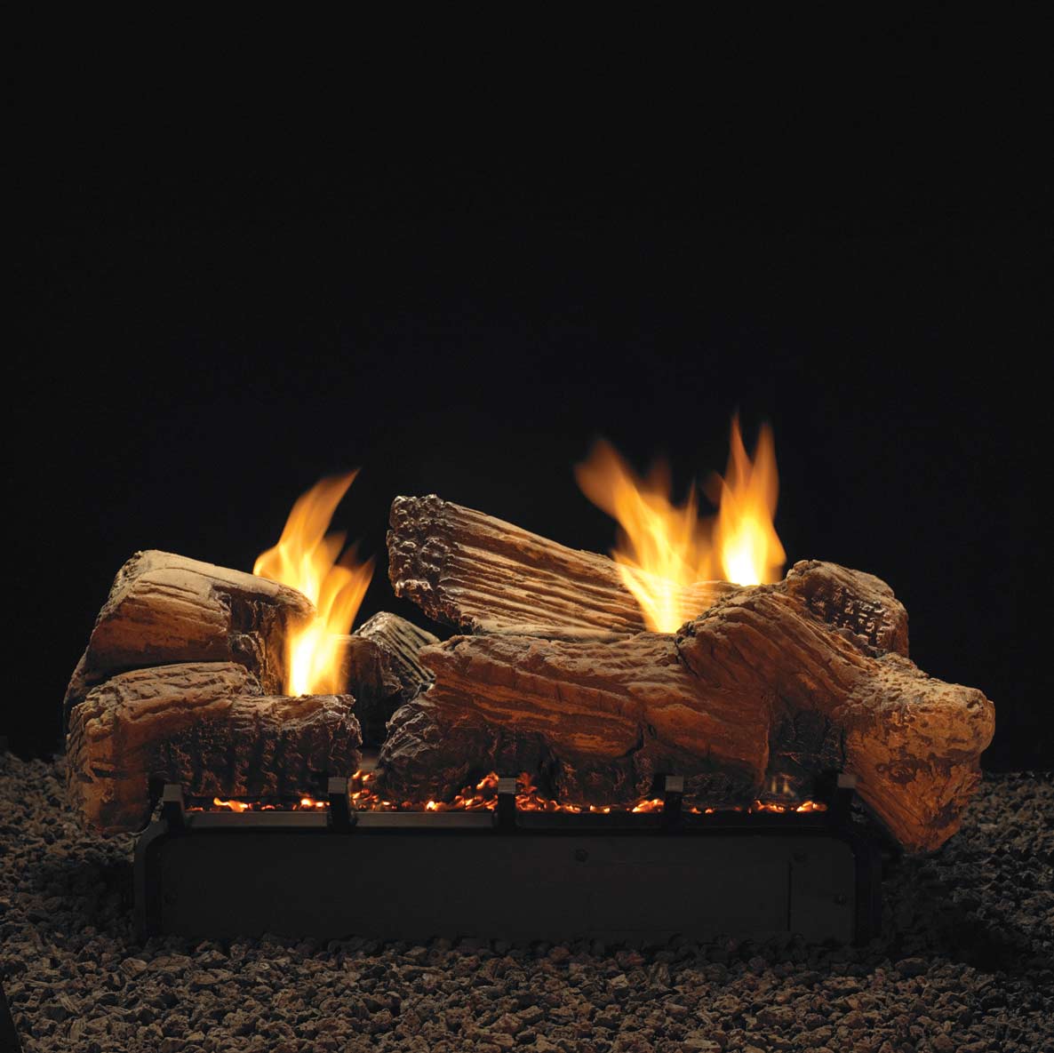 Empire Ceramic Fiber Stone River Multi - Sided Complete Fireplace Gas Log Set - by Empire Comfort Systems | Buy at Agent BBQ