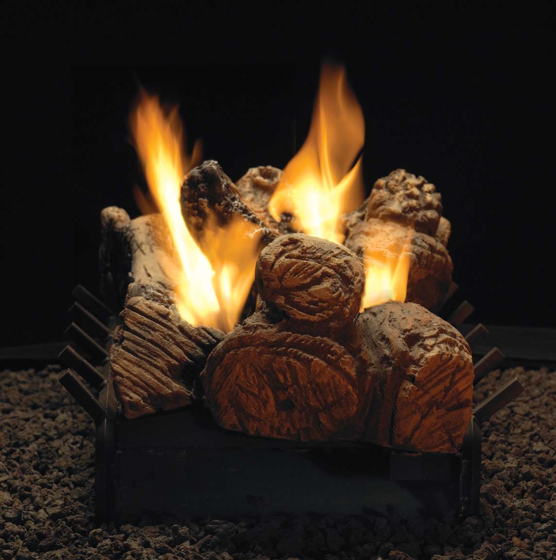 Empire Ceramic Fiber Stone River Multi - Sided Complete Fireplace Gas Log Set - by Empire Comfort Systems | Buy at Agent BBQ