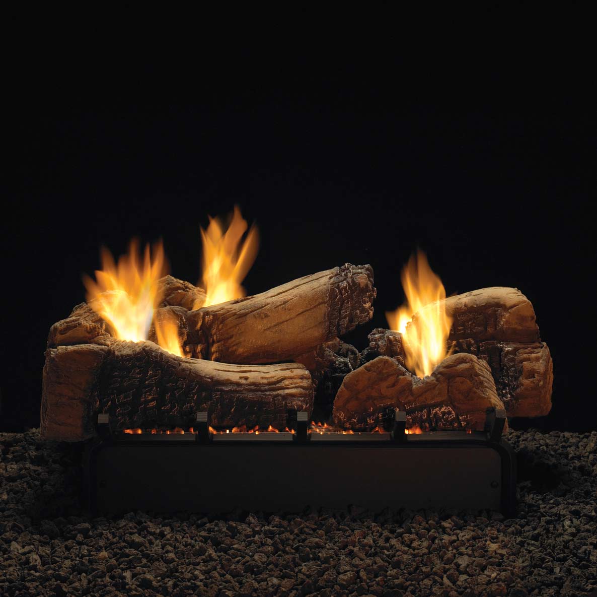 Empire Ceramic Fiber Stone River Multi - Sided Complete Fireplace Gas Log Set - by Empire Comfort Systems | Buy at Agent BBQ
