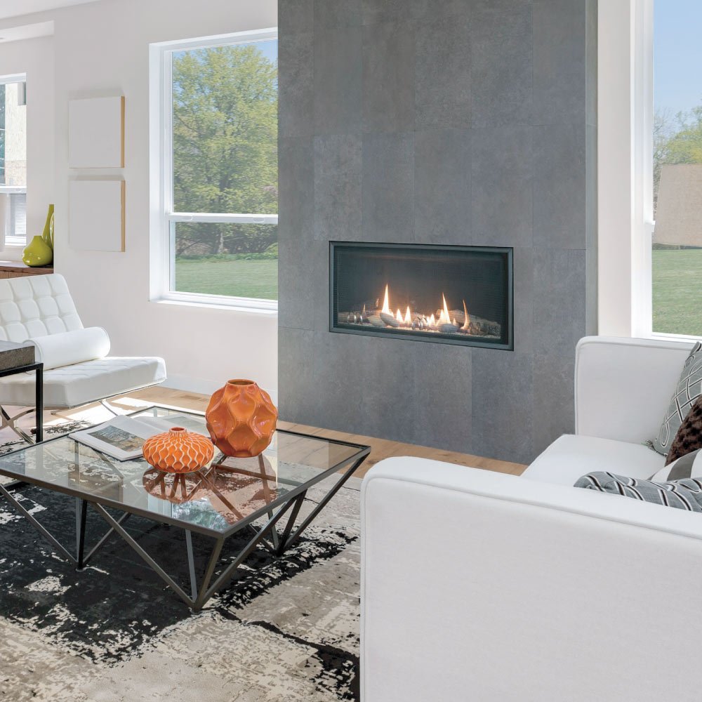 Empire Loft 36 Inch Direct Vent Contemporary Fireplace with Clear Crushed Glass - DVL36BP - by Empire Comfort Systems | Buy at Agent BBQ