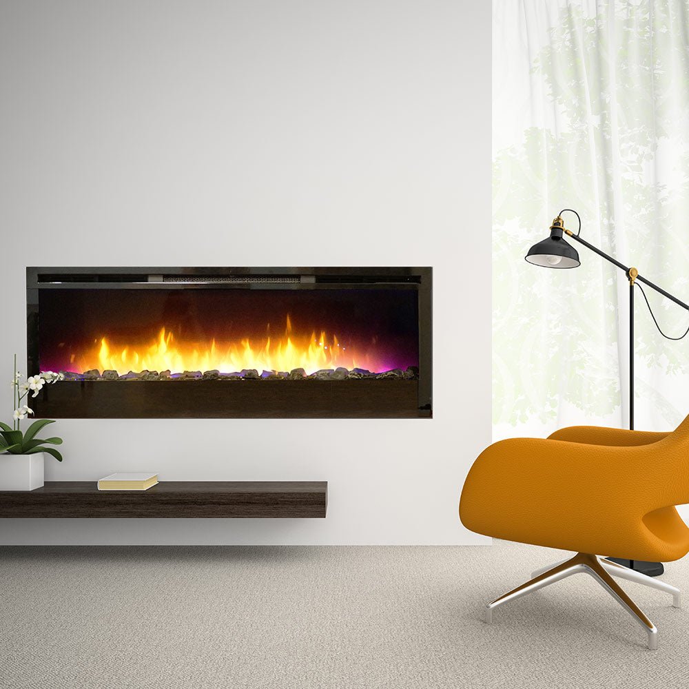 Empire Nexfire 50 - Inch Linear Electric Fireplace with LED Lights, Valve and Crushed Glass - EBL50 - by Empire Comfort Systems | Buy at Agent BBQ