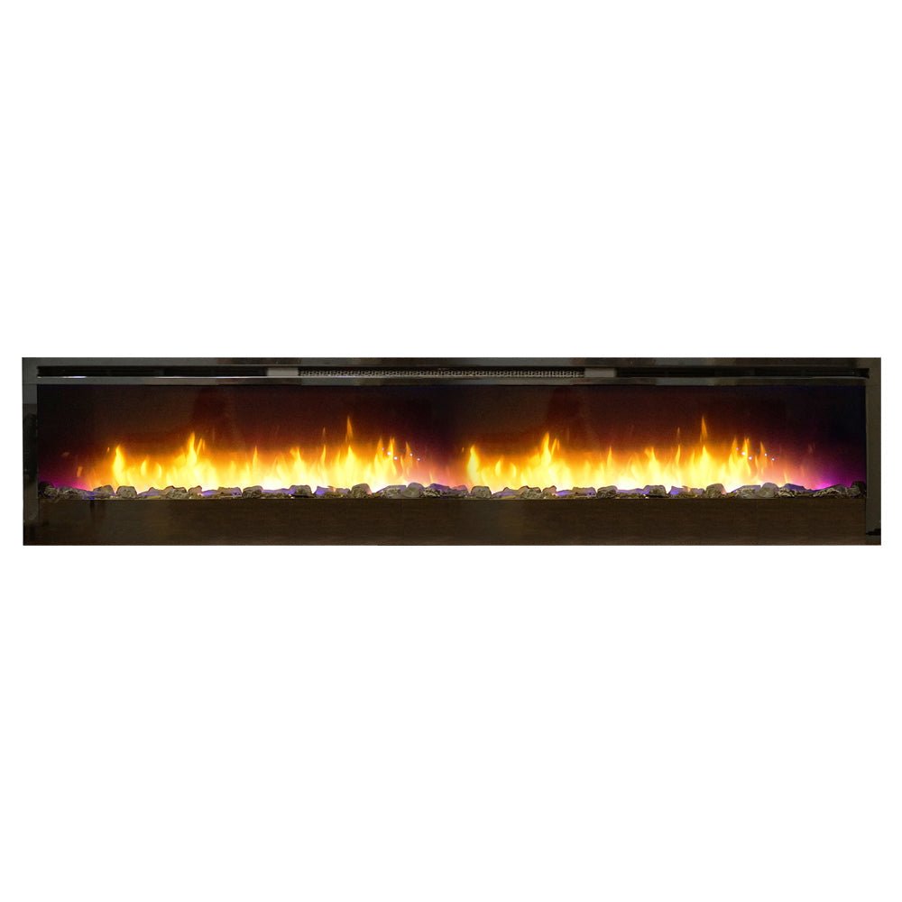 Empire Nexfire 74 - Inch Linear Electric Fireplace with LED Lights, Valve and Crushed Glass - EBL74 - by Empire Comfort Systems | Buy at Agent BBQ