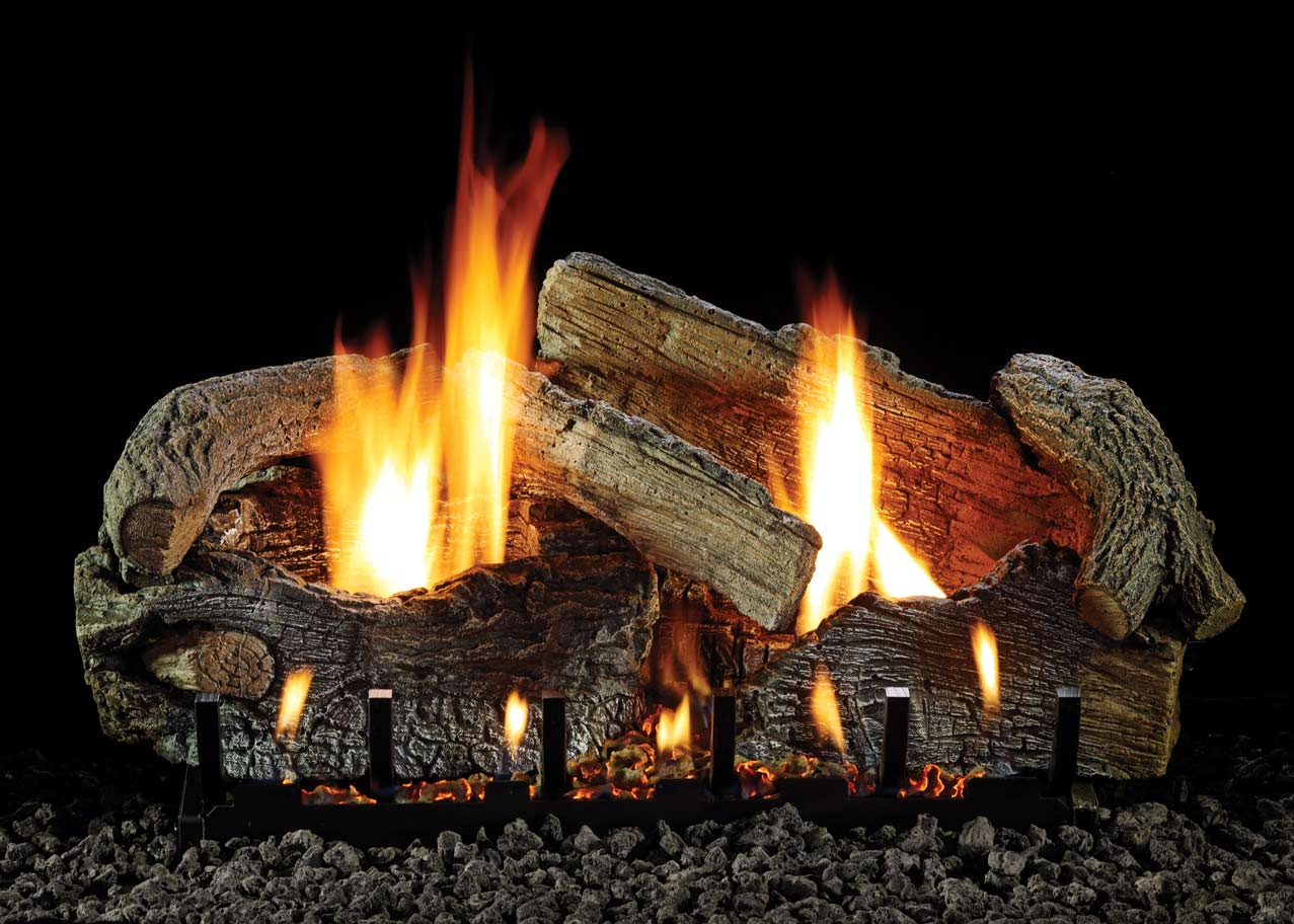 Empire Refractory Aged Oak Complete Fireplace Gas Log Set - by Empire Comfort Systems | Buy at Agent BBQ