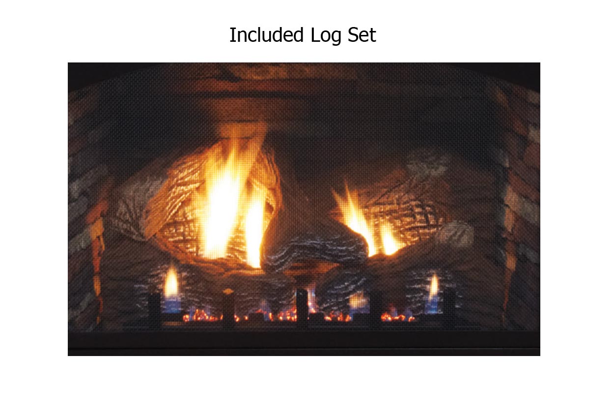 Empire Vail 24 Inch Ventless Fireplace with Slope Glaze Burner and Ceramic Fiber Log Set - VFP24FP - by Empire Comfort Systems | Buy at Agent BBQ