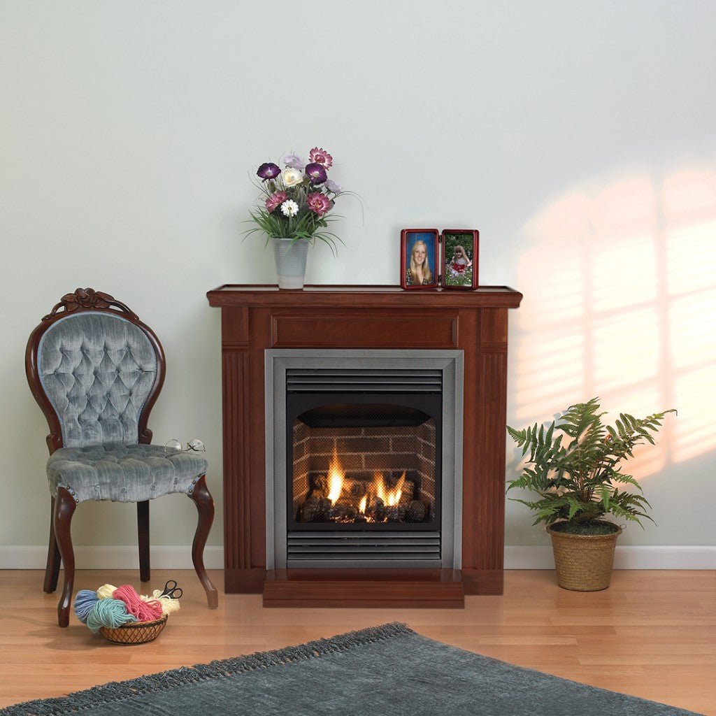 Empire Vail 24 Inch Ventless Fireplace with Slope Glaze Burner and Ceramic Fiber Log Set - VFP24FP - by Empire Comfort Systems | Buy at Agent BBQ