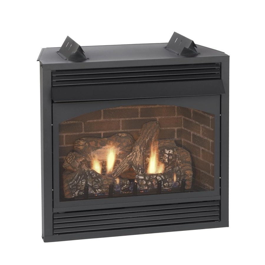 Empire Vail 24 Inch Ventless Fireplace with Slope Glaze Burner and Ceramic Fiber Log Set - VFP24FP - by Empire Comfort Systems | Buy at Agent BBQ