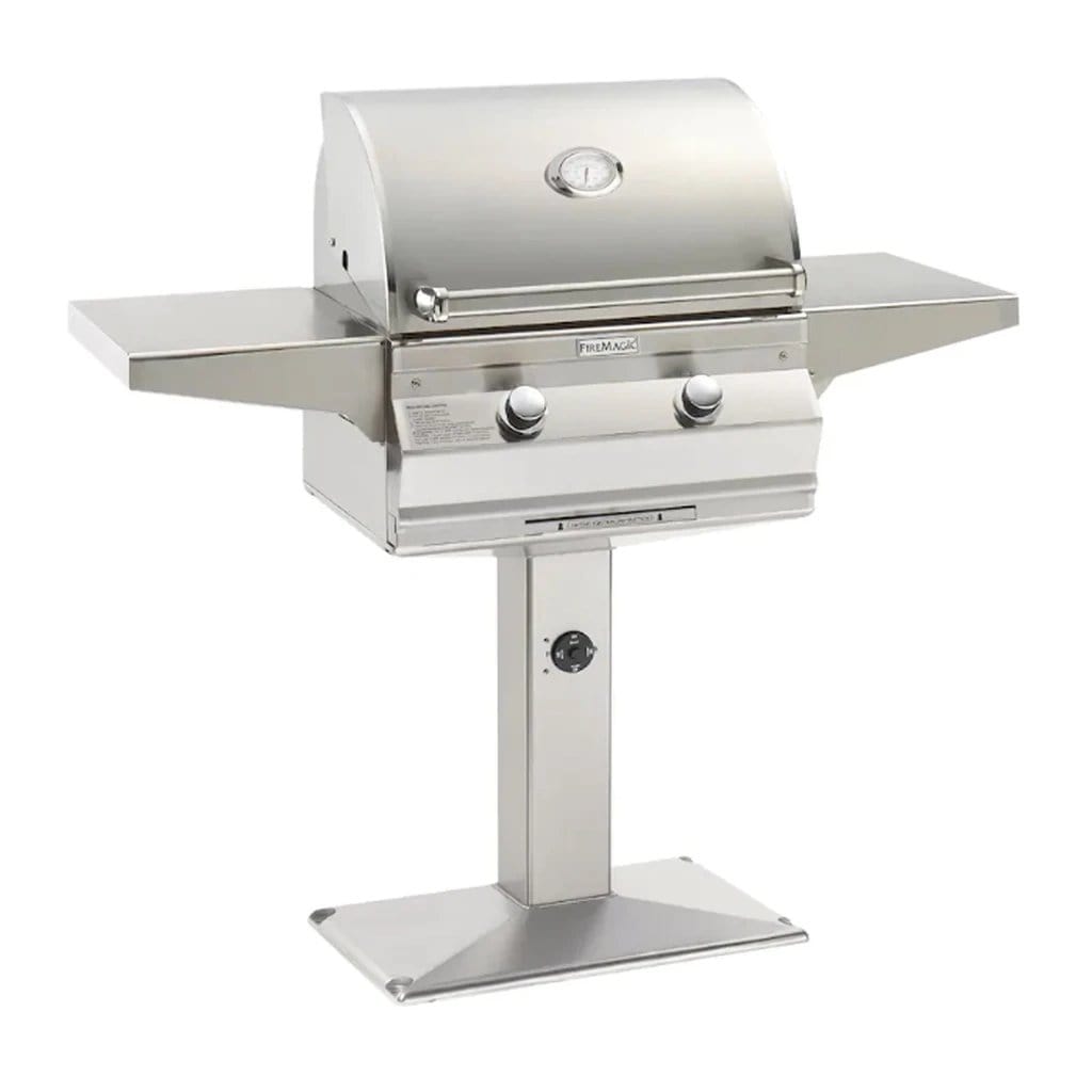 Fire Magic 24" 2 - Burner Choice Multi - User Patio Post Mount Gas Grill w/ Analog Thermometer (C430S) - Grill by Fire Magic | Buy at Agent BBQ