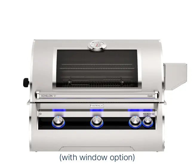 Fire Magic 30" 3 - Burner Echelon Diamond Built - In Gas Grill w/ Rotisserie & Analog Thermometer (E660i) - Grill by Fire Magic | Buy at Agent BBQ