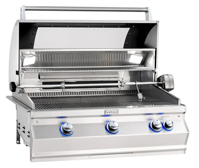 Fire Magic 36" 3 - Burner Aurora Built - In Gas Grill w/ Rotisserie & Analog Thermometer (A790i) - Grill by Fire Magic | Buy at Agent BBQ