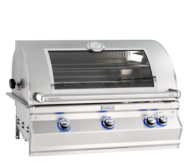Fire Magic 36" 3 - Burner Aurora Built - In Gas Grill w/ Rotisserie & Analog Thermometer (A790i) - Grill by Fire Magic | Buy at Agent BBQ