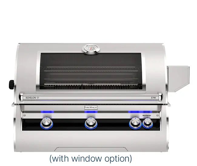 Fire Magic 36" 3 - Burner Echelon Diamond Built - In Gas Grill w/ Rotisserie & Analog Thermometer (E790i) - Grill by Fire Magic | Buy at Agent BBQ