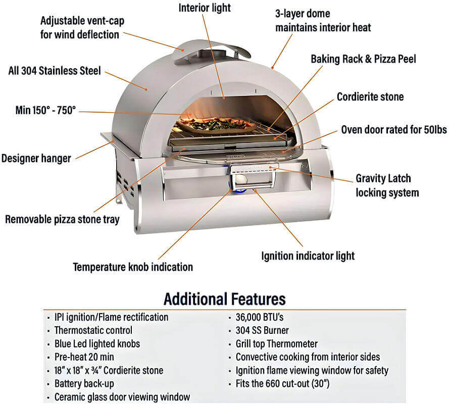 Fire Magic Aurora Built - In Pizza Oven - 4600 - by Fire Magic | Buy at Agent BBQ