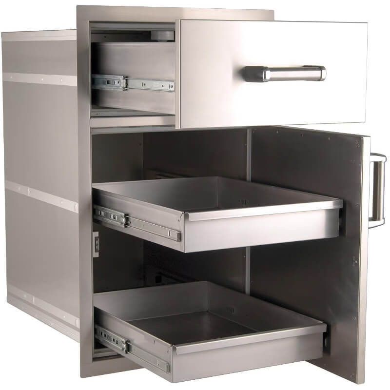 Fire Magic Premium Flush 20 - Inch Large Pantry Door/Drawer Combo - 54020S - by Fire Magic | Buy at Agent BBQ