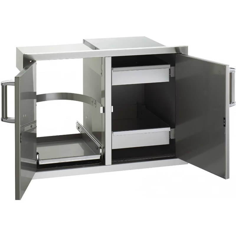 Fire Magic Premium Flush 30 - Inch Double Door With Drawers And Trash Bin Storage - 53930SC - 12 - by Fire Magic | Buy at Agent BBQ