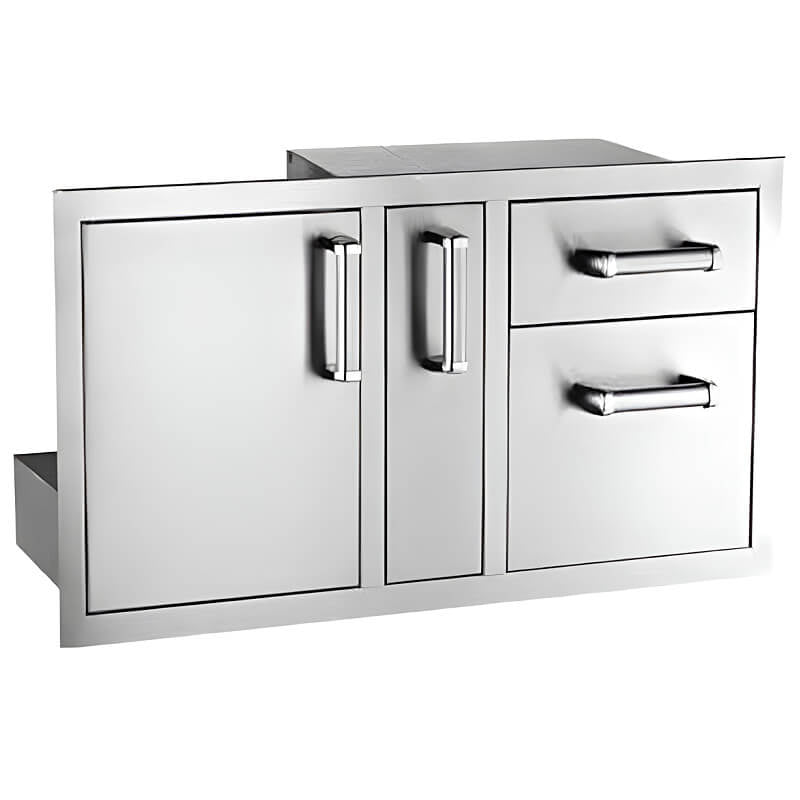 Fire Magic Premium Flush 36 Inch Access Door With Platter Storage & Double Drawer - 53816SC - by Fire Magic | Buy at Agent BBQ