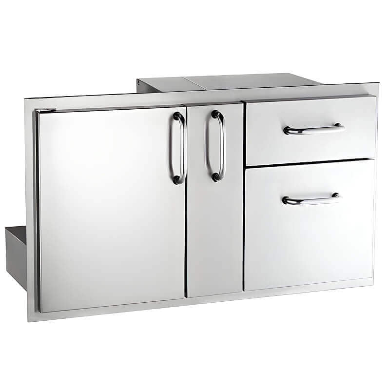 Fire Magic Select 36 Inch Access Door With Platter Storage & Double Drawer - 33816S - by Fire Magic | Buy at Agent BBQ
