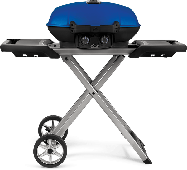 Napoleon TravelQ 285X (Blue) Portable Propane Gas Grill with Scissor Cart - TQ285X-BL-1