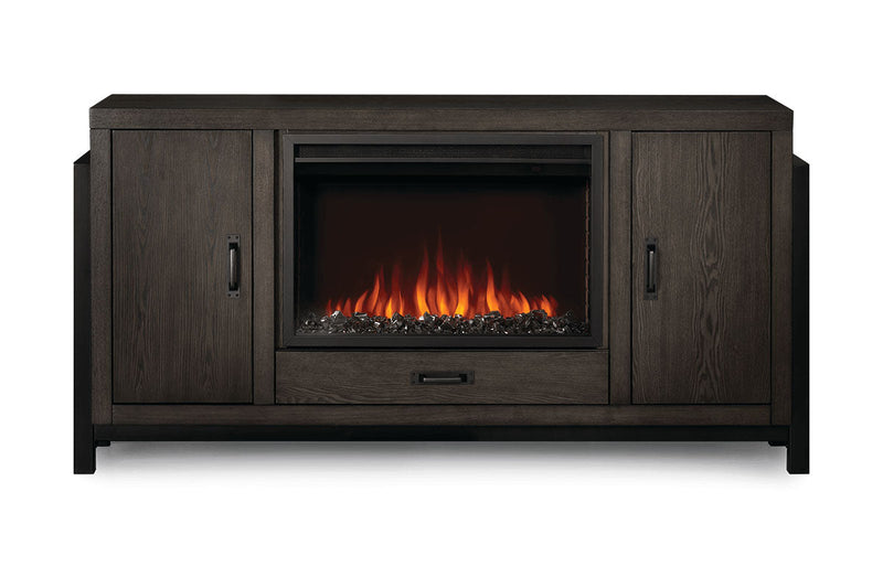 Napoleon Franklin Media Console in Oak | Cineview 30'' Electric Firebox