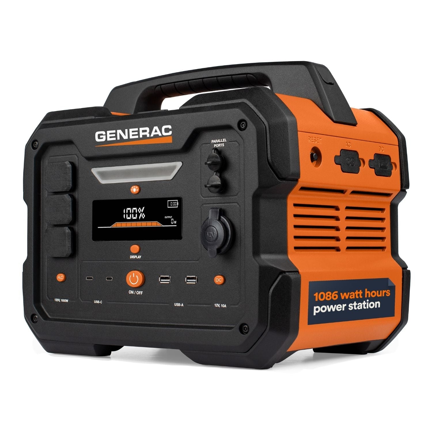 Generac GB1000 Portable Power Station | 1086Wh | 1600W | 468W Solar Input - Power Stations by Generac | Buy at Agent BBQ