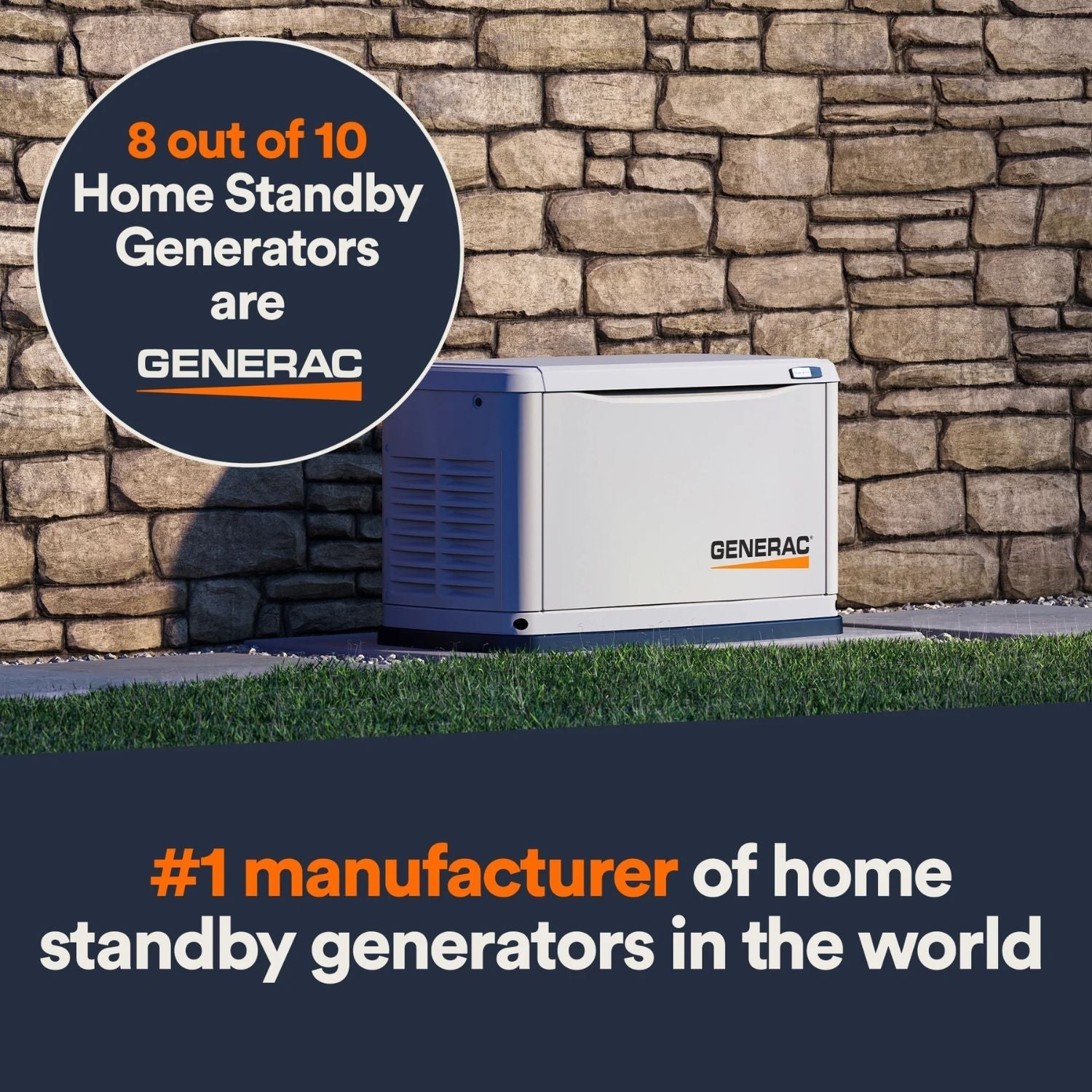Generac Guardian® 10kW Aluminum Home Standby Generator With Transfer Switch | Air-Cooled | WiFi Enabled - Standby Generators by Generac | Buy at Agent BBQ