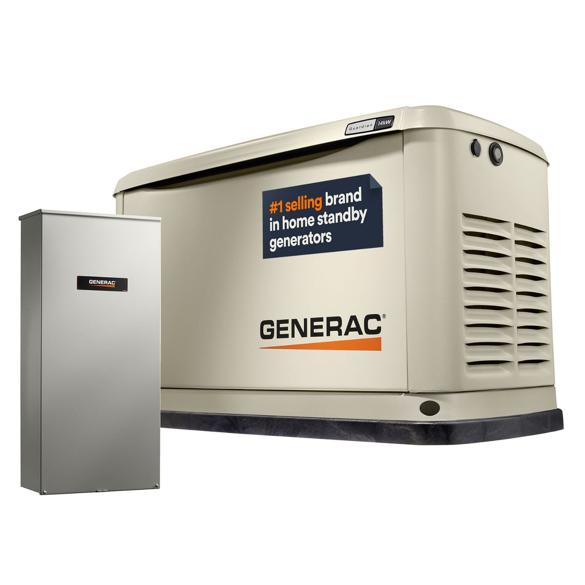 Generac Guardian® 14kW Aluminum Home Standby Generator With Transfer Switch | Air-Cooled | WiFi Enabled - Standby Generators by Generac | Buy at Agent BBQ