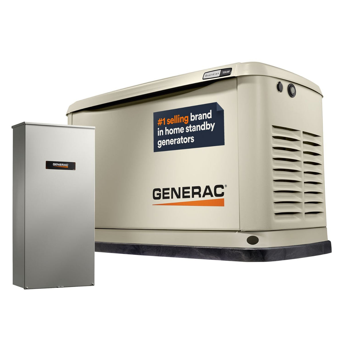 Generac Guardian® 14kW Aluminum Home Standby Generator With Transfer Switch | Air-Cooled | WiFi Enabled - Standby Generators by Generac | Buy at Agent BBQ