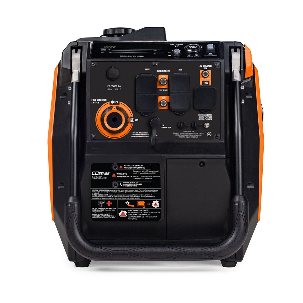 Generac iQ3800 Dual Fuel 3000W/3800W Portable Inverter Generator | Electric Start | COsense® - Portable Generators by Generac | Buy at Agent BBQ