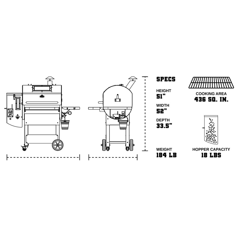 Green Mountain Grills Ledge Prime 2.0 Wi - Fi Controlled Pellet Grill - by Green Mountain Grills | Buy at Agent BBQ