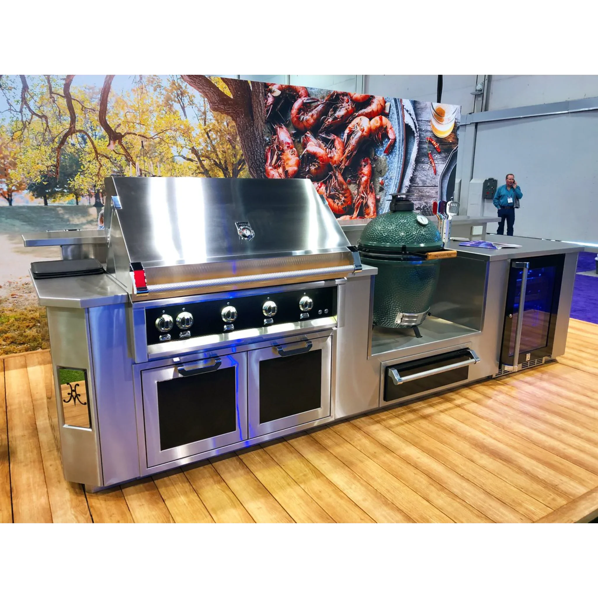Hestan 12 Ft. GE Series Kitchen Island with Kamado Cutout - GESK12 - by Hestan | Buy at Agent BBQ