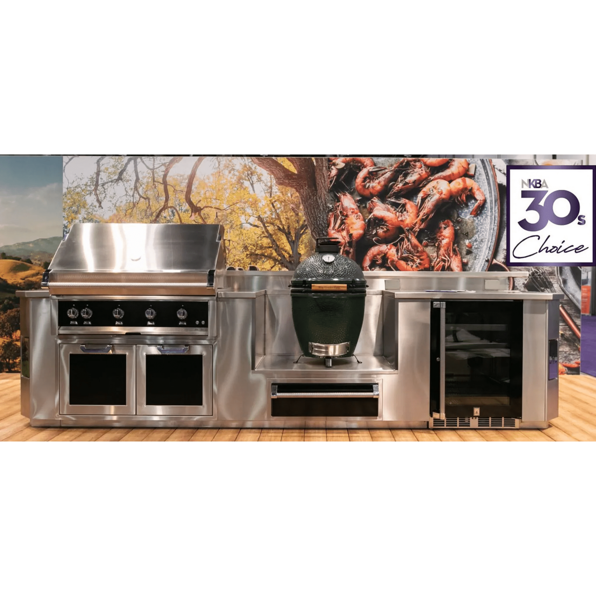 Hestan 12 Ft. GE Series Kitchen Island with Kamado Cutout - GESK12 - by Hestan | Buy at Agent BBQ