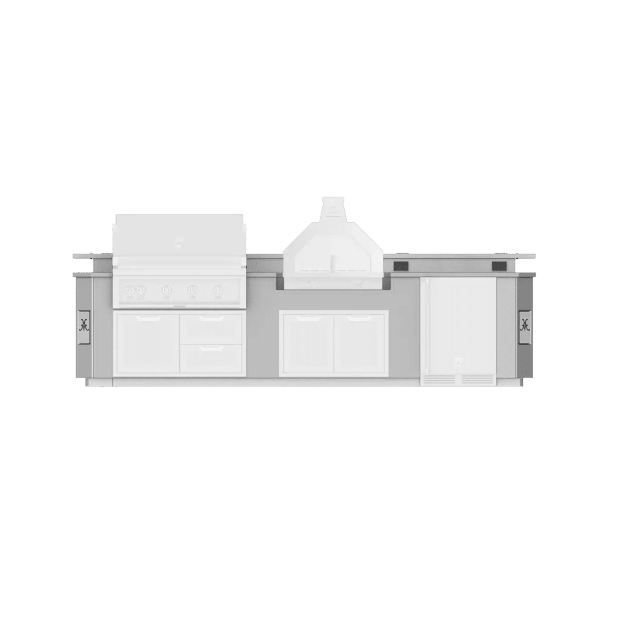 Hestan 12 Ft. GE Series Kitchen Island with Pizza Oven Cutout - GESC12 - by Hestan | Buy at Agent BBQ