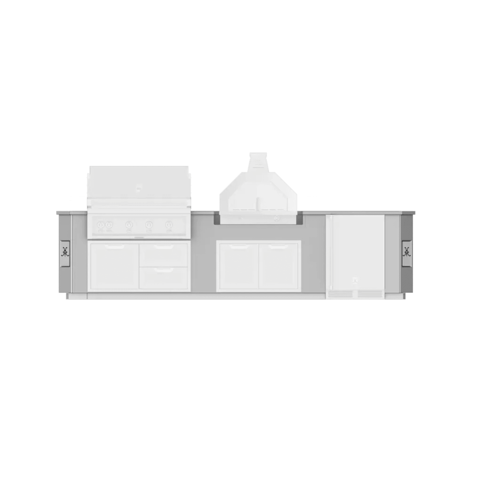 Hestan 12 Ft. GE Series Kitchen Island with Pizza Oven Cutout - GESC12 - by Hestan | Buy at Agent BBQ